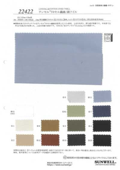 22422 Fibra de Liocel Tencel™/Sarja de Algodão