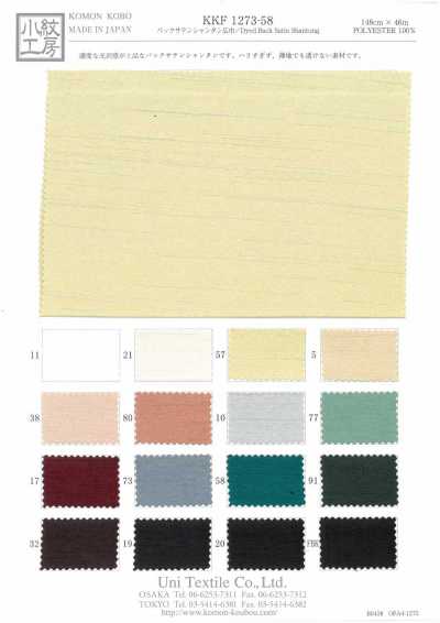 KKF1273-58 Shantung com verso acetinado, largura ampla