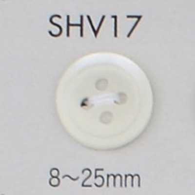 SHV17 Botão de madrepérola com aro e 4 furos