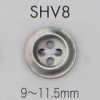 SHV8 Botão De Concha Com Borda De 4 Furos