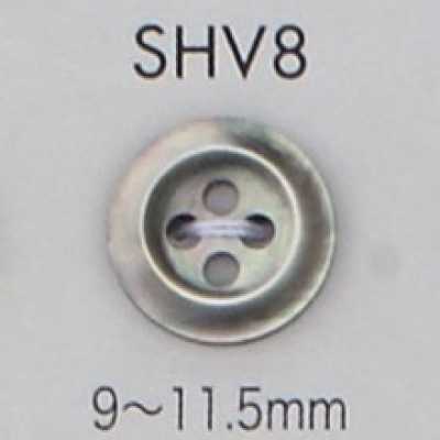 SHV8 Botão de concha com borda de 4 furos