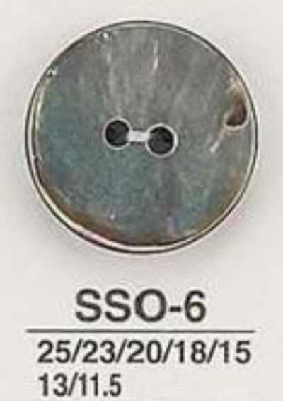 SSO6 Botão brilhante em concha natural de 2 furos