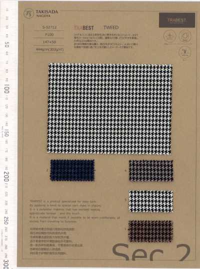 5-52712 TRABEST Tweed Toque Suave Mesclado Pied-de-poule
