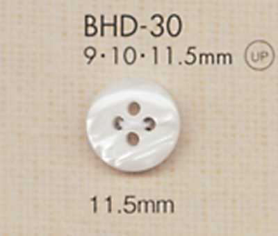 BHD30 DAIYA BUTTONS Botão de poliéster estilo concha RIVER com quatro furos e resistente a impactos