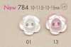 784 DAIYA BUTTONS Botão de poliéster em formato de flor com dois furos
