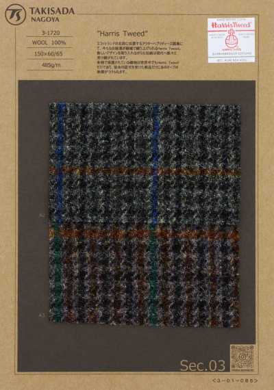 3-1720 HARRIS Harris Tweed xadrez Gun Club