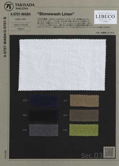 3-5757-WASH LINHO BELGA TROPICAL STONEWASH LINHO LIBECO (Libeco) LINHO BELGA TROPICAL LINHO MACIO STONEWASH