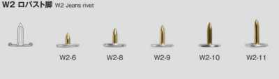 W2 JEANS RIVET Perna de rebite