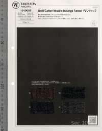 1010053 RE: NEWOOL® Lã / Algodão Melange Tweed Glen Check[Têxtil / Tecido] Takisada Nagoya subfoto