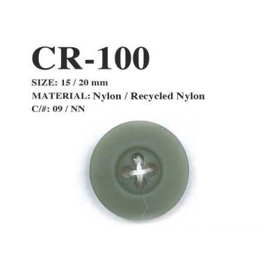 CR-100 Botão de nylon reciclado tipo rede de pesca com 4 furos