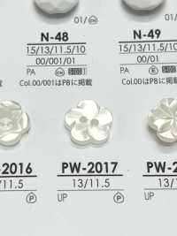 PW2017 Orifício Frontal De Resina De Poliéster 2 Orifícios, Botão Brilhante IRIS subfoto