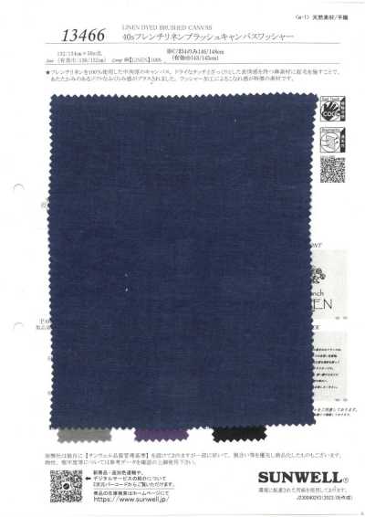 13466 Canvas de linho francês 40s escovado com acabamento lavado