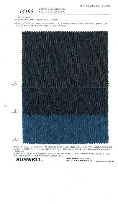 14198 Denim índigo 5,5 oz