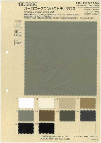 BD3886 Tecido chino de fio compacto orgânico