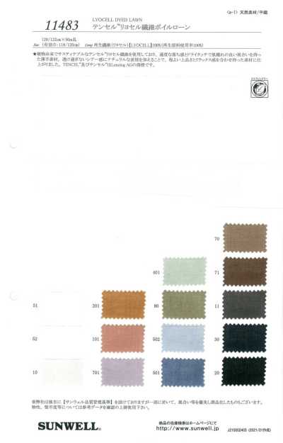 11483 Voile batista de fibra de lyocell Tencel™