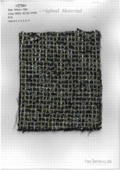 3794 Tweed escuro em laço