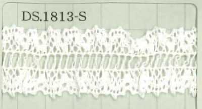DS1813-S Renda elástica Renda franzida Renda escada 23 mm