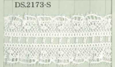 DS2173-S Renda elástica, renda com babado, renda em escada 32 mm