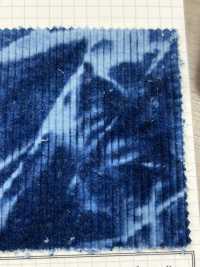 DCL708-ID Calças 9W Corduroy Decolore Indigo (Mura Bleach)[Têxtil / Tecido] Kumoi Beauty (Chubu Velveteen Corduroy) subfoto