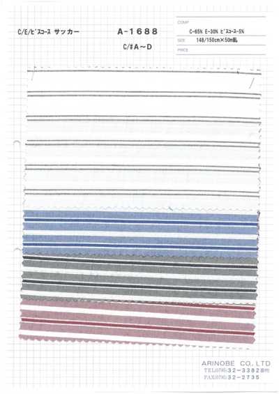Algodão Poliéster Viscose Seersucker