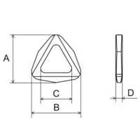 GA10 Anel Triângulo[Fivelas E Anel] NIFCO subfoto