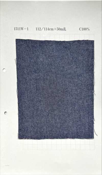 1511W Acabamento lavado em denim 10 oz
