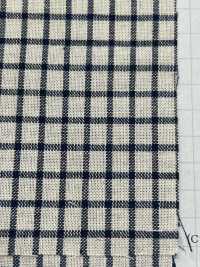 L1334 Linho Cheque Índigo[Têxtil / Tecido] Têxtil Yoshiwa subfoto