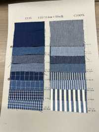 2135 Faixa De Verificação índigo[Têxtil / Tecido] Têxtil Yoshiwa subfoto