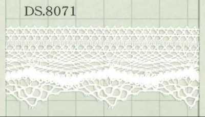 DS8071 Renda de algodão Largura: 23mm