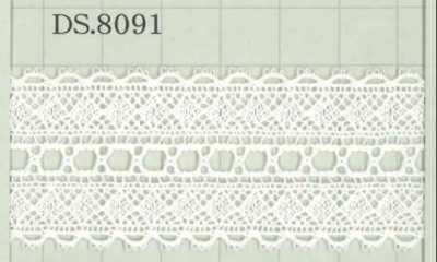 DS8091 Renda de algodão Largura: 33mm