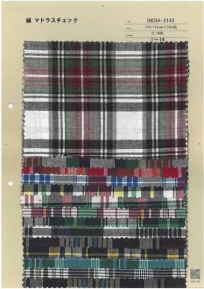 INDIA-2143 Xadrez Madras de algodão