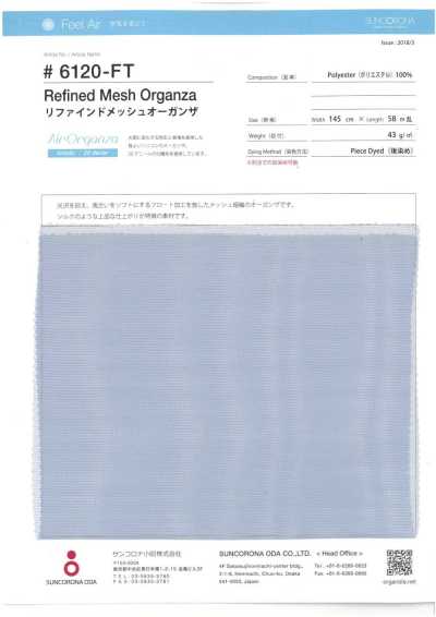 6120-FT Organza de malha refinada
