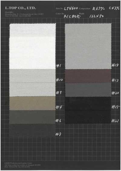 LT4600 Forro de kersey de viscose e algodão