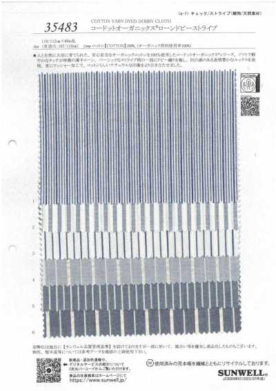 35483 Cordot Organics® Batista com listras Dobby