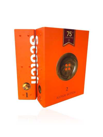 Cartela de amostras de botões Scotch
