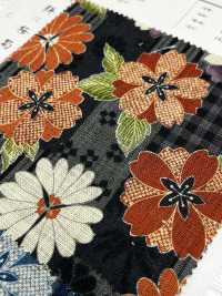 83057 Pano De Linha Irregular Manyofu Kasuri Com Flores De Cerejeira[Têxtil / Tecido] VANCET subfoto