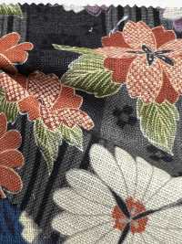 83057 Pano De Linha Irregular Manyofu Kasuri Com Flores De Cerejeira[Têxtil / Tecido] VANCET subfoto