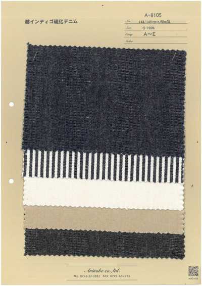 A-8105 Denim de algodão tingido em índigo e enxofre