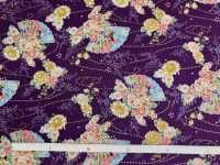 850398 Loomstate Gold Powder Japonês Padrão Moss Stitch Fan Com Peônias Douradas[Têxtil / Tecido] VANCET subfoto