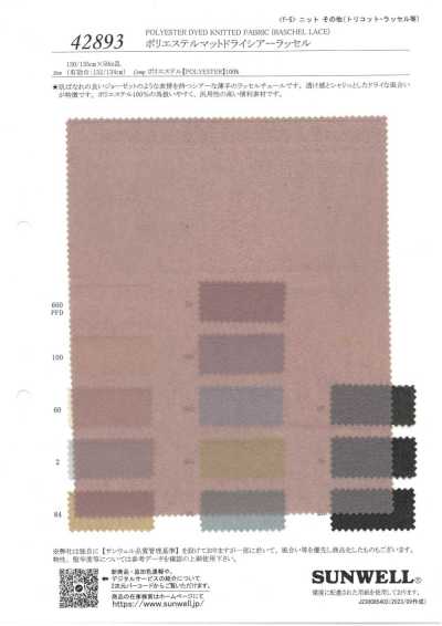 42893 Raschel transparente fosco seco de poliéster