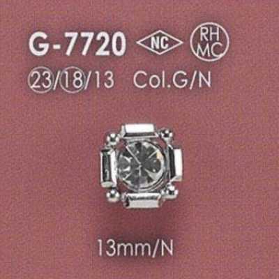G7720 Botão com haste em meia argola de vidro/fundido