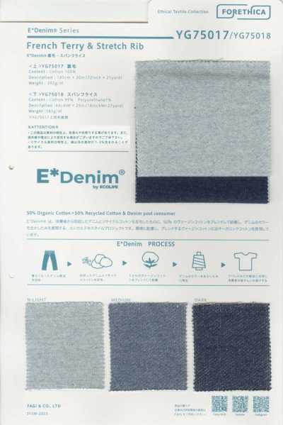 YG75017 E*Denim moletom French Terry