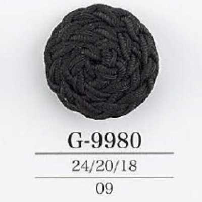 G9980 Botão com haste em túnel feito de cordão/resina de nylon