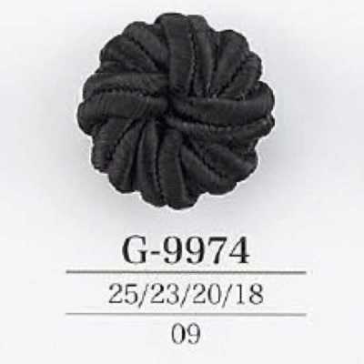 G9974 Botão com haste em túnel de resina de cordão/nylon