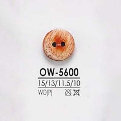 OW5600 Botão de madeira, compensado de 2 furos