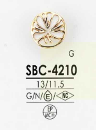SBC4210 Botão com haste de meia argola em resina epóxi/metal alto