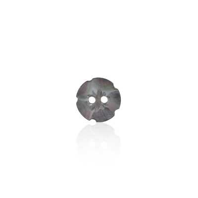 SB1036 Botão de concha de madrepérola preta com 2 furos frontais