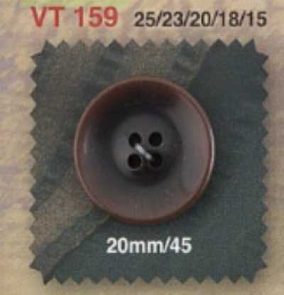 VT159 Botão de 4 furos para costurar, feito de resina de poliéster