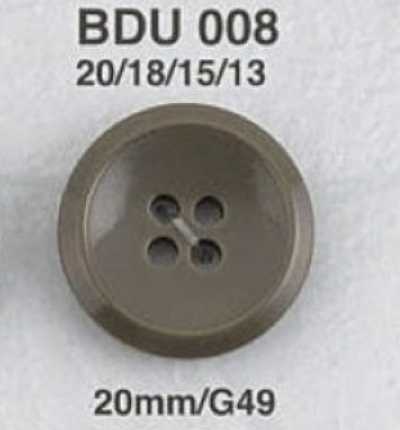 BDU008 Botão de resina de poliéster com 4 furos