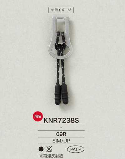 KNR7238S Ponta do zíper feita de Mirable (silicone)/resina de poliéster